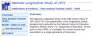 National Longitudinal Study of the High School Class of 1972