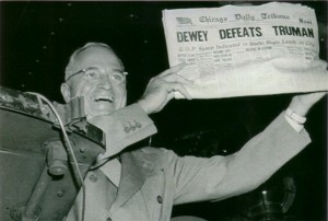 Dewey defeats Truman